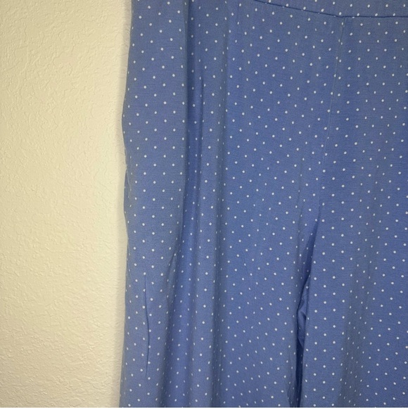 Susan Graver Lifestyle Polka Dot Pajama Pants – Size Large – Light Blue & White - Picture 3 of 5